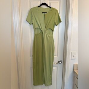 Maxi Green Cut-Out Dress